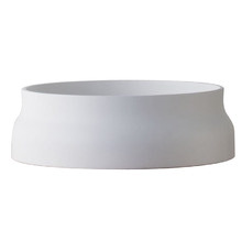 Latis 420mm Matte White Solid Surface Above Counter Basin